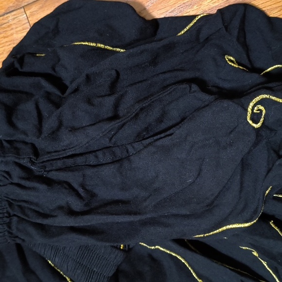 🧚♀️Whimsigoth Fairycore Black + Gold Skirt - Picture 5 of 14